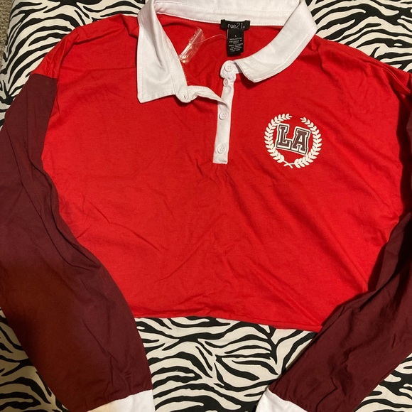 Juniors Rue 21 Cropped Los Angeles Long Sleeve Top - Picture 5 of 6